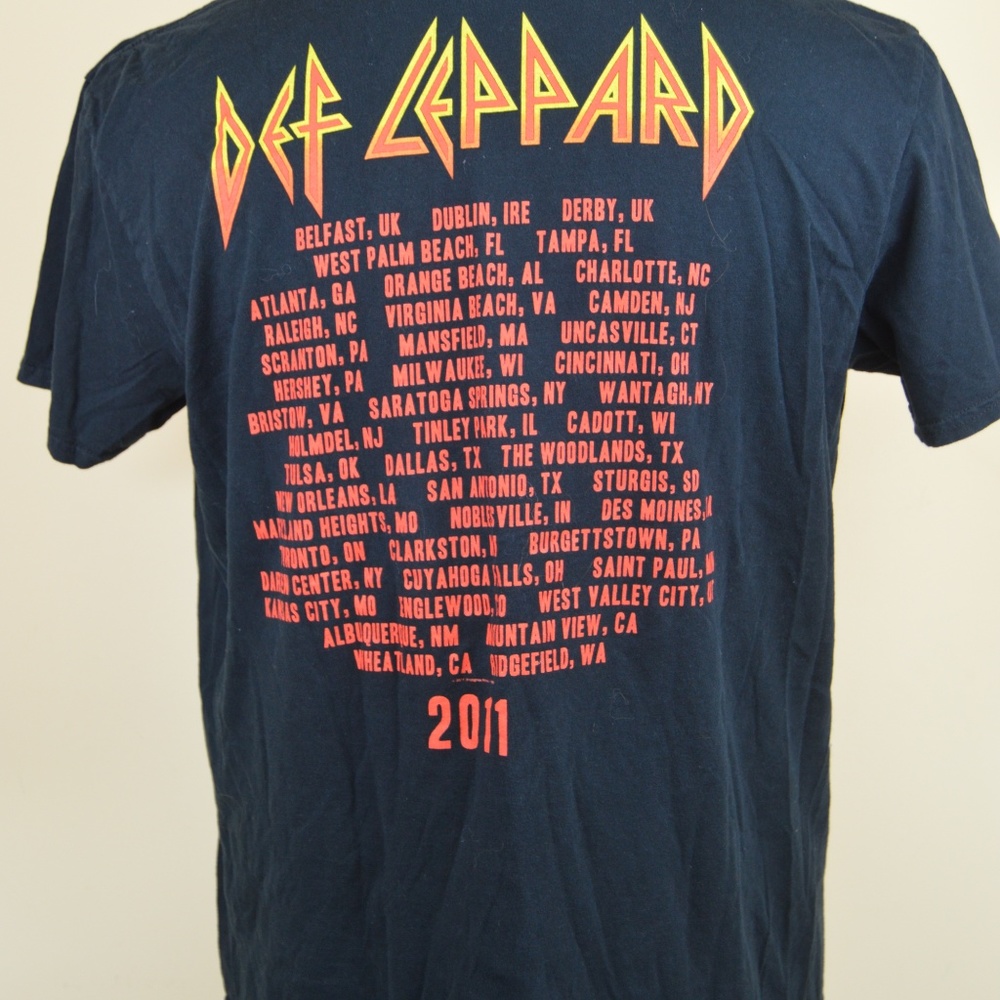 Def Leppard 2011 Tour Concert Mens Graphic T Shirt - Picture 3 of 6
